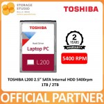 TOSHIBA L200 SATA Internal 2.5 inch HDD 5400rpm